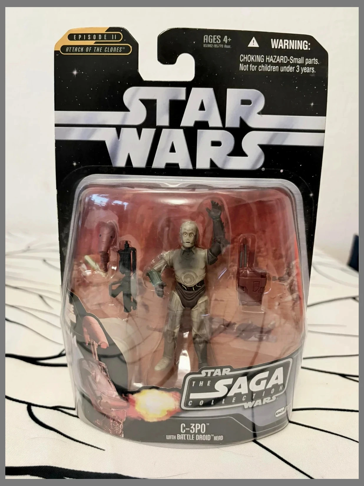 Figurine Star Wars C-3PO with Battle Droid Head Hasbro The Saga Collection SAGA 017 Neuf MOC